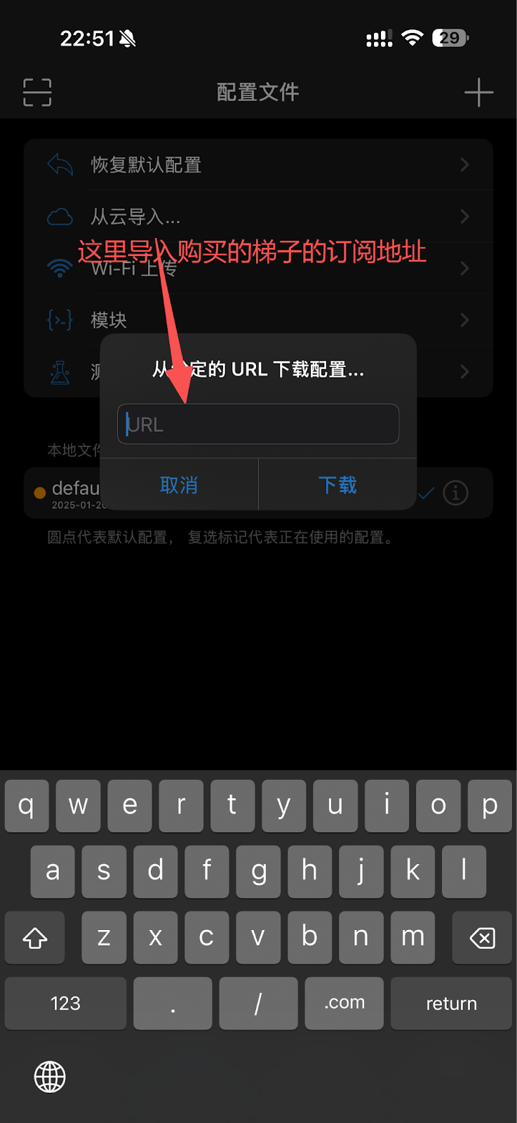 导入订阅